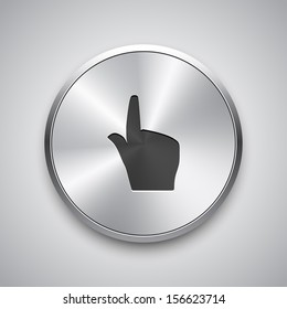 Vector buttons with cursor of hand.