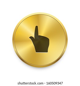 Vector buttons with cursor of hand. 