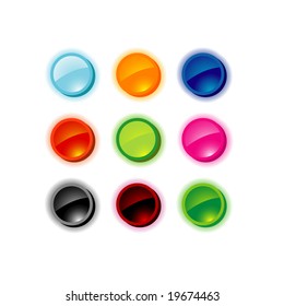 vector buttons isolated on white background