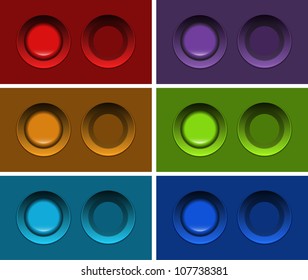 Vector buttons with pushed option