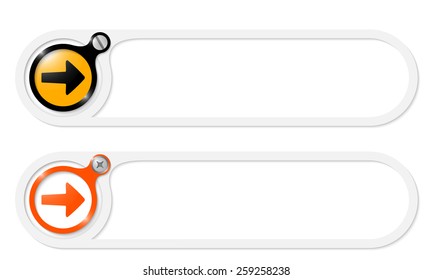 vector buttons with screw and arrow