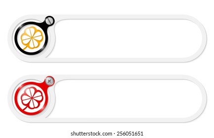 vector buttons with screw and cloverleaf