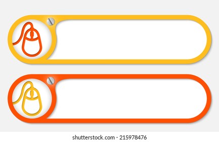 vector buttons with screw and mouse symbol