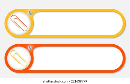 vector buttons with screw and paper clip