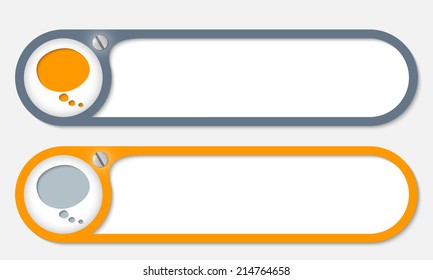 vector buttons with screw and speech bubble