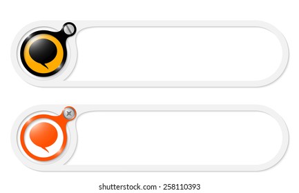 vector buttons with screw and speech bubble