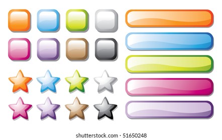 Vector buttons set for design