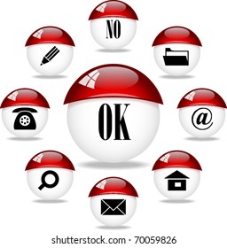 vector buttons set for web