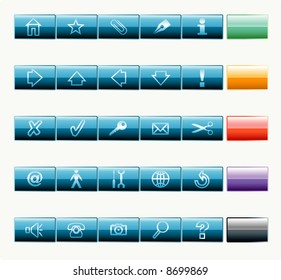 botões vetoriais para web e computação