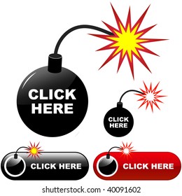 Vector buttons for web. Vector set.