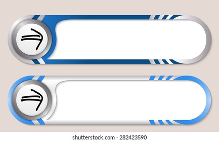 Vector buttons for your text and arrow symbol