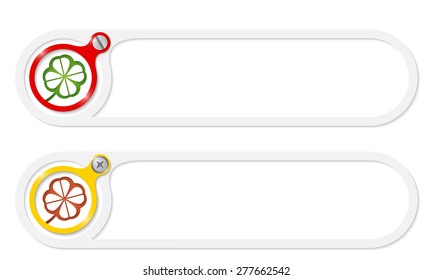 Vector buttons for your text and cloverleaf