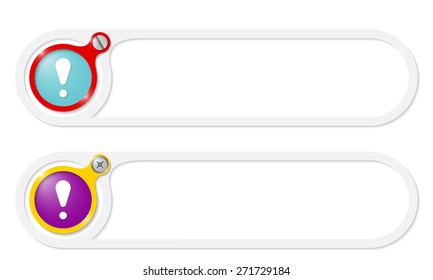 Vector buttons for your text and exclamation mark