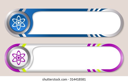 Vector buttons for your text and science symbol