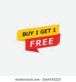 Vector Kaufen 1 Holen Sie sich 1 Gratis-Verkauf Banner Design für Promotion oder Rabatt Angebot