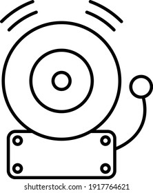 Vector Buzzer Outline Icon Design
