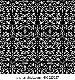 Vector B/W Tribal Pattern. Aztec Seamless Background