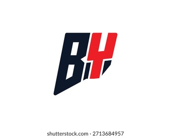 Logotipo de Vector BY, letra BY, diseño de logotipo de letra YB. Letra inicial YB en mayúscula con el logotipo del monograma.