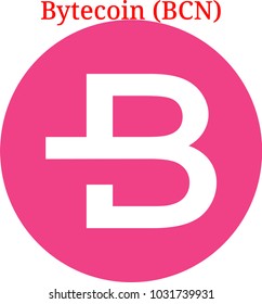 Vector Bytecoin (BCN) digital cryptocurrency logo. Bytecoin (BCN) icon. Vector illustration isolated on white background. svg