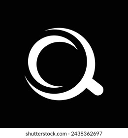 vector c letter magnifying glass logo