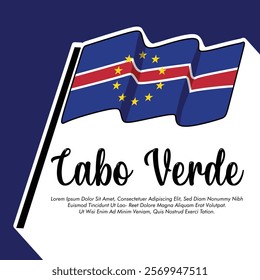 Vector Cabo flag banner Cabo flag Vector illustration design Cabo independence day banner design 