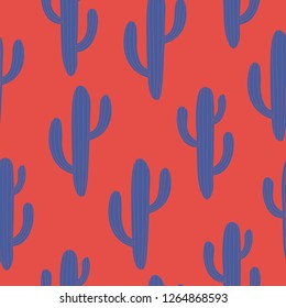Vector cacti seamless pattern