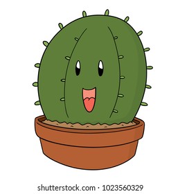 vector of cactus cartoon