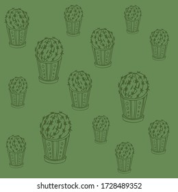 Resumen del fondo verde del cactus vectorial  