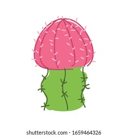 vector cactus with green outline