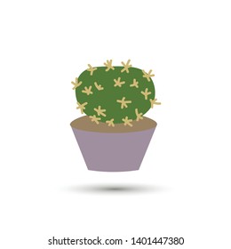 Vector cactus icon. Plant in pot symbol. For design, web site design, logo, app, UI.