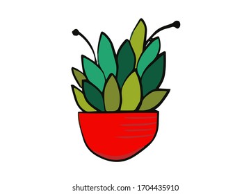 
Vector of cactus and leaves Collection of exotic plants Natural decorative elements are isolated on a white background.