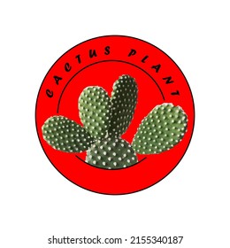 Cactus vectoriales para el diseño de logotipo, símbolo, emblema y papel pintado