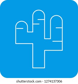 vector cactus plant icon
