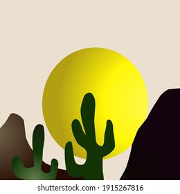 Plantas De Cactus Vectoras En Resumen Ilustración De Fondo