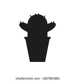 vector cactus shaped icon with smiley face