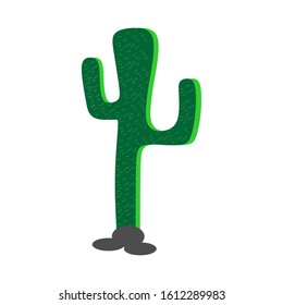 Vector cactus. In a trendy style