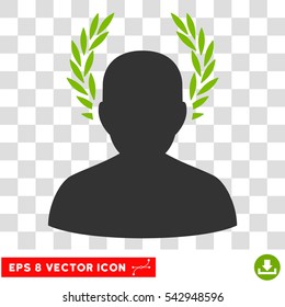 Vector Caesar EPS vector pictograph. Illustration style is flat iconic bicolor eco green and gray symbol on a transparent background.