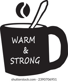 Vector cafe house doodles coffee stickers, cafeteria, line art vector, coffee cup, favorite, stickers for coffee shop, a mug with lettering, warm and strong
 