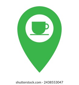 vector cafe location pin icon