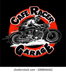 vector cafe racer illustration 