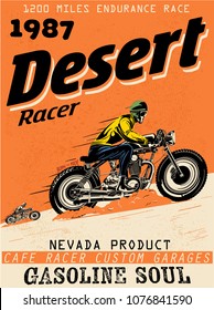 Vektorcafé-Rennsport nevada Renndruck und Plakatsatz