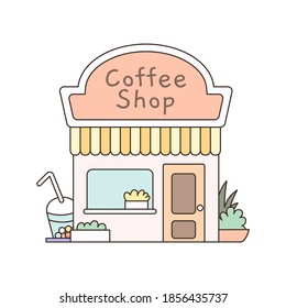 Vector of cafe restaurant shop and bakery. eps 10 vector.