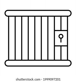Vector Cage Outline Icon Design

