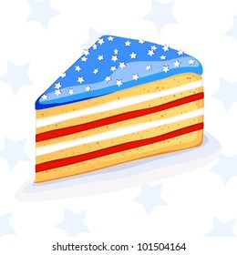 Vector cake in american style