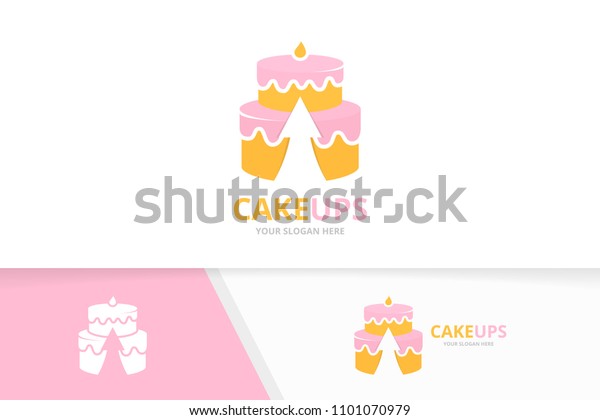 Vector Cake Arrow Logo Combination Pie Stock Vector Royalty Free