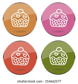 Vector cake button