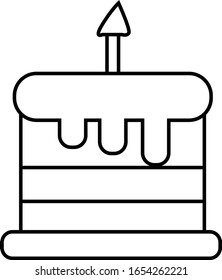 vector cake icon on white background
