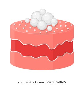 Vector cake isolated on white background