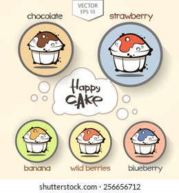 vector. cake. muffin. symbol for your design