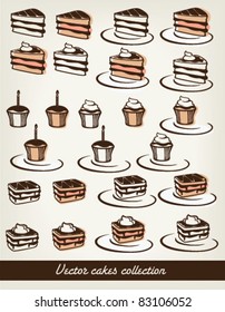 vector cakes collection